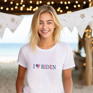 T-shirt Patriotique I Heart Love Joe Biden Drapeau