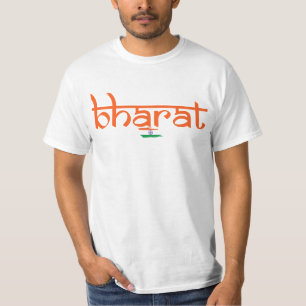 T-shirt patriotique indien Bharat, chemise du drap
