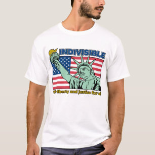T-shirt Patriotique-indivisible-Liberté et Justice pour to