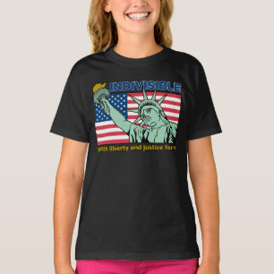 T-shirt Patriotique-indivisible-Liberté et Justice pour to