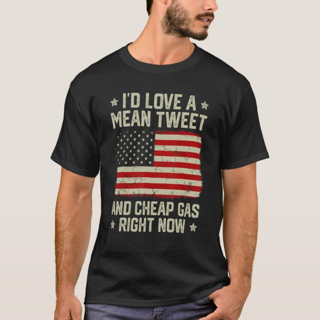 T-shirt Patriotique, j'aimerais dire Tweet et gaz bon marc (Devant)