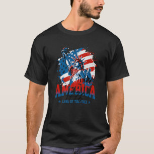 T-shirt Patriotique Liberté Papa Maman 4 juillet Statue Li