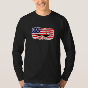 T-shirt Patriotique Peek A Boo Bullet Hole American Flag