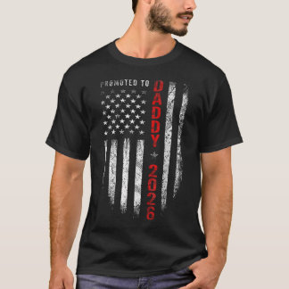 T-shirt Patriotique Promu Papa Ét 2026 Première Fois