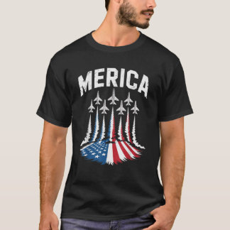 T-shirt Patriotique rouge blanc bleu États-Unis Drapeau Je