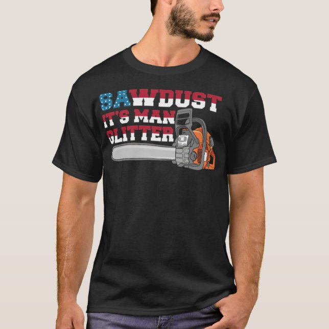 T-SHIRT PATRIOTIQUE SAWDUST SON HOMME PARTIES SCINTILLANT  (Devant)