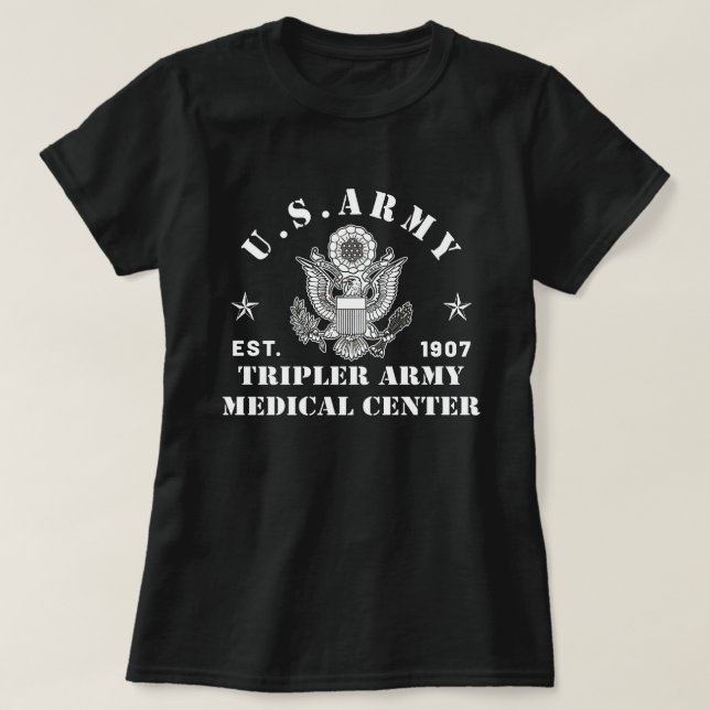 T-shirt Patriotique Tripler Army Centre Médicale Hawaii Hi (Design devant)