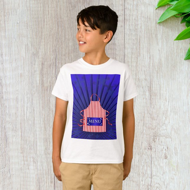 T-shirt Patriotique USA Chef Rouge Blanc Bleu BBQ Cuisine (Créateur téléchargé)