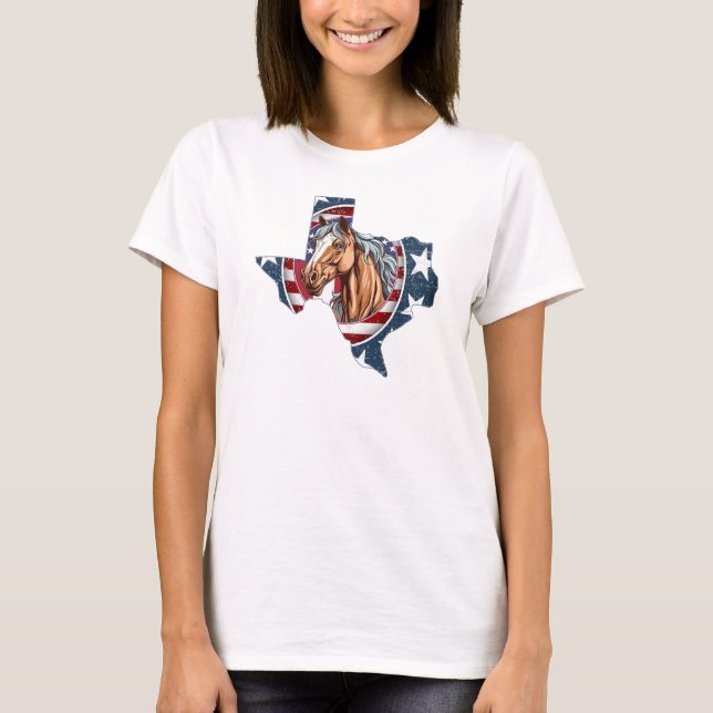 T-shirt Patriotique USA Texas (Devant)