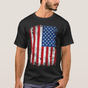 T-shirt patriotique vintage de verticale de
