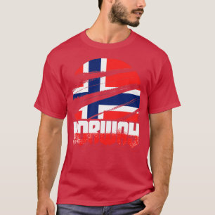 T-shirt patriotisme du drapeau de la norvège