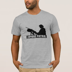 T-shirt Patrouille de zombi - sur l'arme à feu