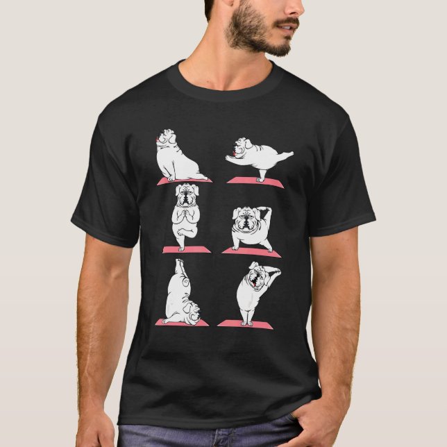 T-shirt Patrouilles Yoga Bulldog Chien Chien Chien Chien P (Devant)