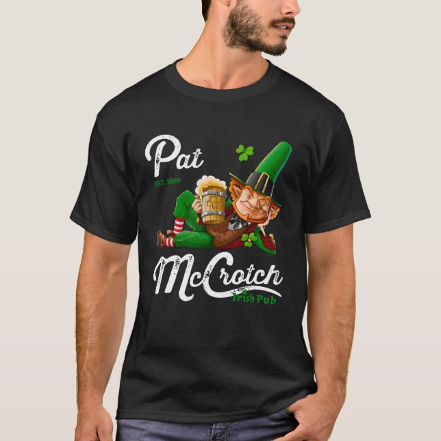 T-shirt Pats Mccrotch Irish Pub Leprechaun  St Patricks Da (Devant)