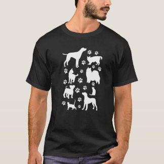 T-shirt Patte de chien Chat Chien Chats et chiens mignons