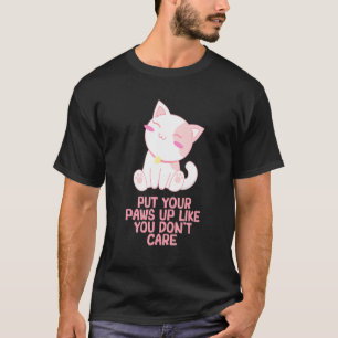 T-shirt Patte en l'air comme si vous n'en aviez cure Chat
