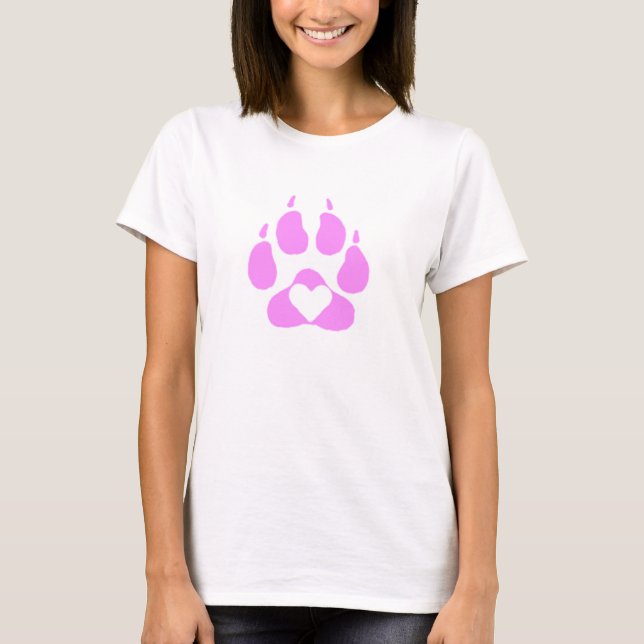 T-shirt Patte rose de coeur (Devant)