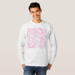 T-shirt Patten de chat mignonne avec signe ASL ILY - ASL D