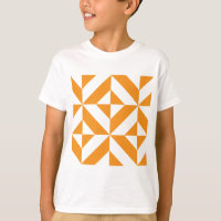 Patters de Burnt Orange Geometric Deco Cube