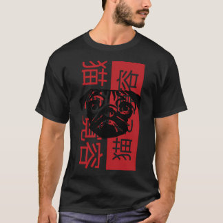 T-shirt Pattes d'Acceptation - Pug d'art de rue embrassant
