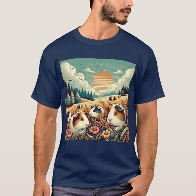 T-shirt Pâturage des prés Cochons de Guinée (Devant)