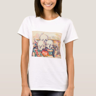 T-shirt Paul Cezanne - Aquarelle à trois crânes