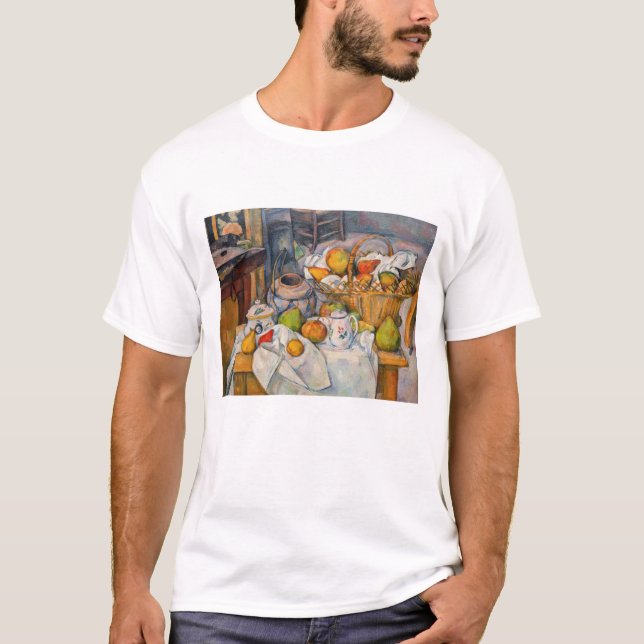 T-shirt Paul Cezanne - La vie morte avec panier (Devant)