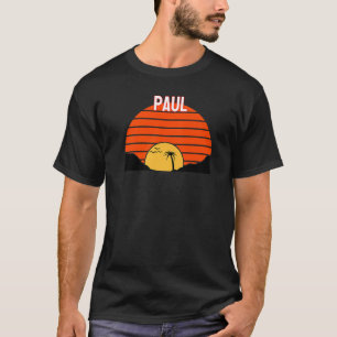 T-shirt Paul Palm Tree Sunset Dunes Vintages rétros