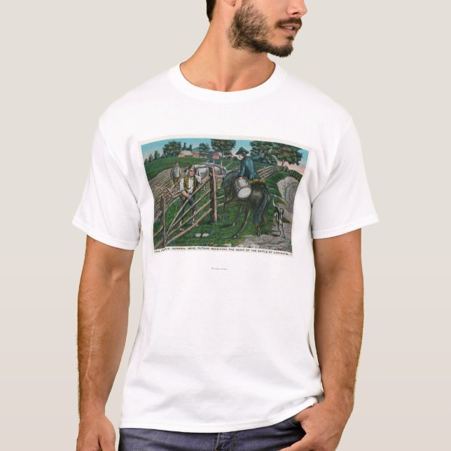T-shirt Paul Revere informant le générateur Israël Putnam (Devant)