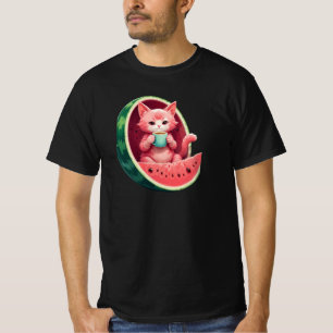 T-shirt Pause café Chat Pastèque