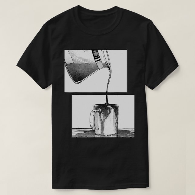 T-shirt Pause café manga (Design devant)