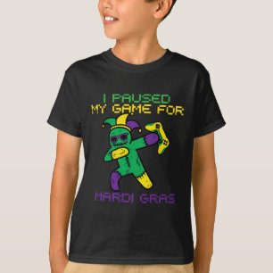 T-shirt Pause Mon Jeu Pour Mardi Gras Jester Dab Jeunes Ho