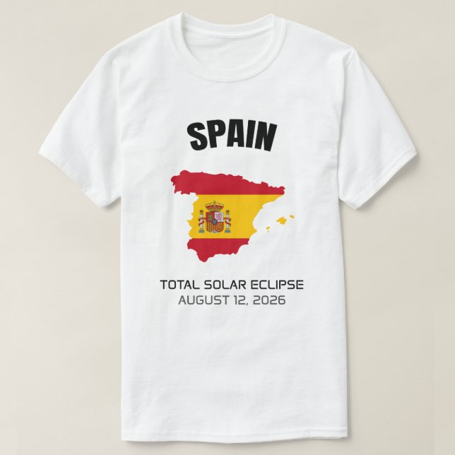 T-shirt Pavillon Espagne 2026 Éclipse Solaire Tota (Design devant)
