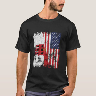 T-shirt Pavillon Gibraltar USA - demi-américain