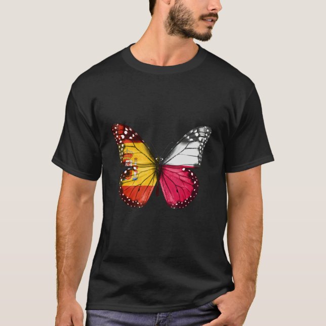 T-shirt Pavillon polonais espagnol (Devant)