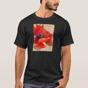 T-shirt Pavot et art numérique d'éphémères