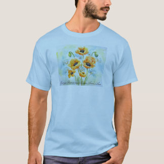 T-shirt Pavots et dentelle oranges de la Reine Anne