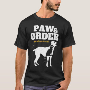T-shirt Paw and Order Unité Féline Spéciale Animaux Chien&
