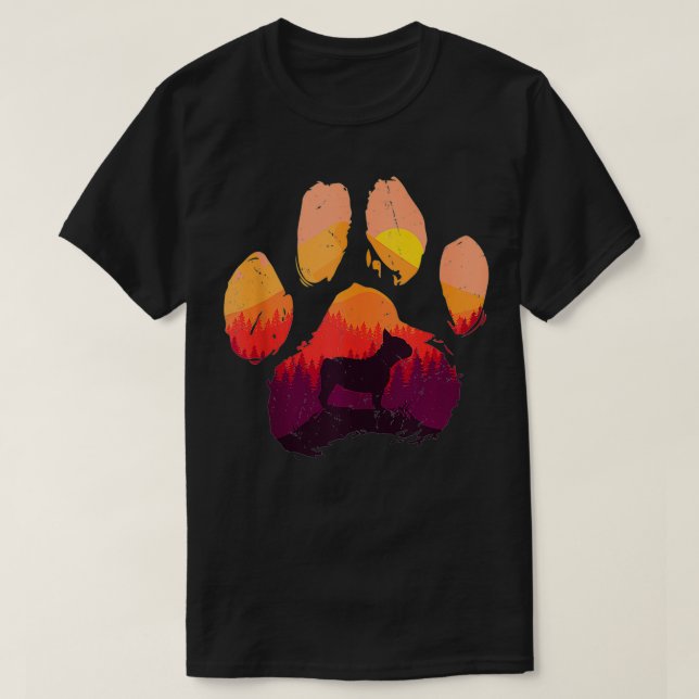 T-shirt Paw Frenchie French Buldog Papa (Design devant)