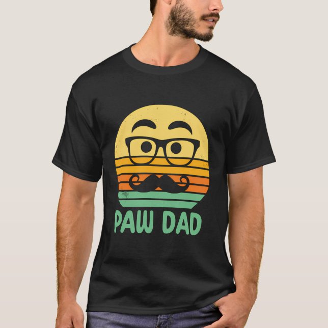 T-shirt Paw Papa Amoureux des animaux papa Animaux domesti (Devant)