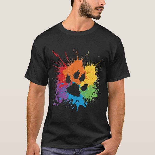 T-shirt Paw Pride Dark 2019 girl (Devant)