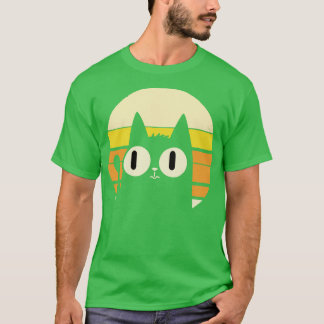 T-shirt paw wling style rétro chat
