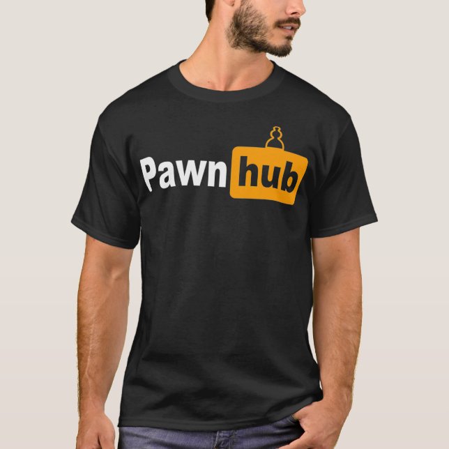 T-shirt PawnHub Drôle Échecs pour hommes (Devant)