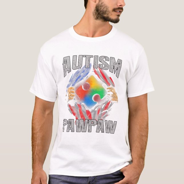T-shirt Pawpaw American Flag (Devant)
