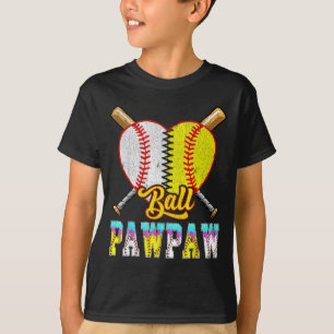 T-shirt Pawpaw de la glace de baseball de softball de demi