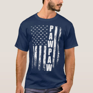 T-shirt Pawpaw Gift America Flag Gift For Men Father's Day