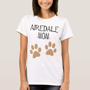 T-shirt pawprints de maman d'airdale grands