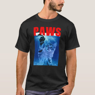 T-shirt PAWS Chat Drôle . Parodie Pour Les Amateurs De Req
