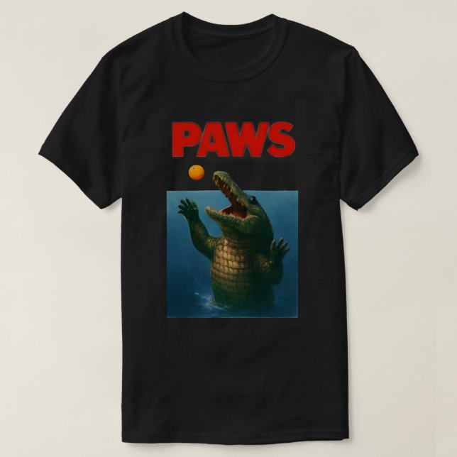 T-shirt PAWS Crocodile Parody – Funny Movie Spoof Design (Design devant)