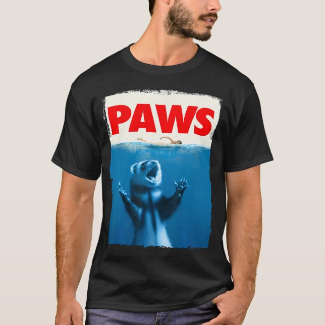 T-shirt Paws Ferret Funny Ferret Lover Cadeaux Pour Hommes (Devant)